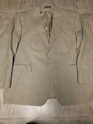 Lauren Ralph Lauren LRL Seda Lino Nuevo Lana Blazer Marrón Traje Chaqueta Hombres Talla 48R Foto 1 de 4