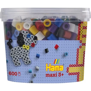 HAMA 8570 Bügelperlen Maxi - Dose Vollton Mix, 600 Perlen, 7 Farben, ab 3 Jahre - Bild 1 von 1