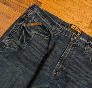 Ariat Rebar M5 Slim Straight Jeans - Men's Size 40 / 34 - M5 Denim Workwear - Picture 1 of 23