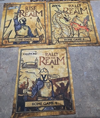 Toalhas Vegas Golden Knights 2025 Playoffs Home Game Rally (Lote de 3) Muito Bom Estado NHL SGA - Imagem 1 de 4