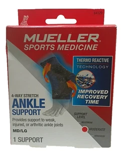 Mueller 4-Way Stretch Ankle Support ~Moderate ~Size: MD/LG ~Fits Left Or Right - Picture 1 of 2