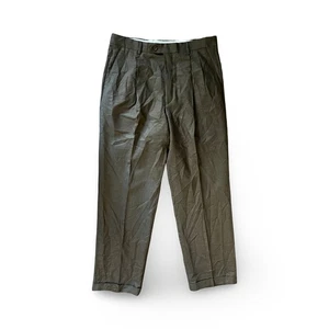 Pronto Uomo 100% Wool Cashmere Dress Pants Men's Size 34 Brown Preppy Pleated - Picture 1 of 7