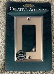 Creative Accents Lacquer Finish Bright Brass Wall Plate- New - Picture 1 of 5