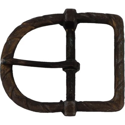 Brass P Western Single Prong Cowboy Traditional Classic 70s Vintage Belt Buckle - Image 1 of 4