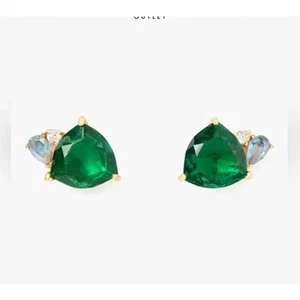 Kate Spade New York Mixed-Cut Cubic Zircon Green Multi Earrings - Picture 1 of 2