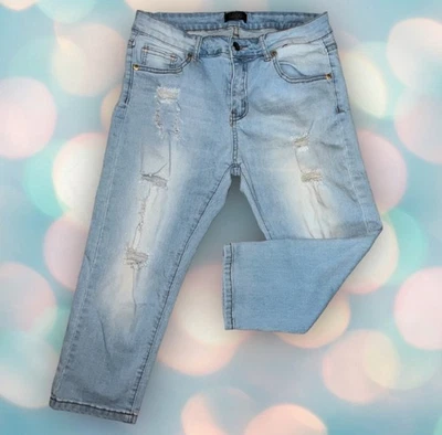 2 Blue Women’s Distressed Denim Jeans Size 11 - Image 1 of 4