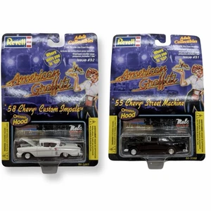 1/64 Revell American Graffiti  '55 Chevy Street Machine &58 Chevy Custom New - Picture 1 of 7