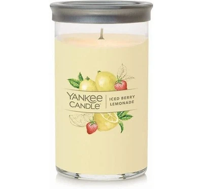 "Iced Berry Lemonade" 14.25oz. Yankee Candle Signature Pillar Candle - image 1 of 4