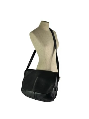 Bandolera Bandolera de cuero negra Polo Ralph Lauren genuina Foto 1 de 4