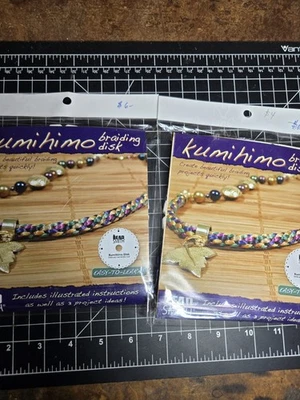 Disco redondo Kumihimo de 6 pulgadas con mango ~ placa de 6" trenzas japonesas  Foto 1 de 4