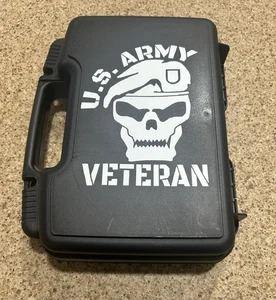 Pistola Pistola Pistola Revólver Estuche Rígido Bolsa Almacenamiento Bloqueable Espuma Transportar Pequeño - Imagen 1 de 8