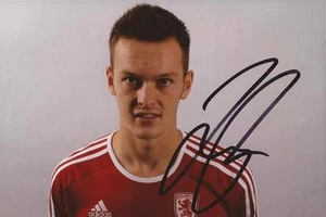 MIDDLESBROUGH: JOSH McEACHRAN SIGNED 6x4 PORTRAIT PHOTO+COA - Picture 1 of 1