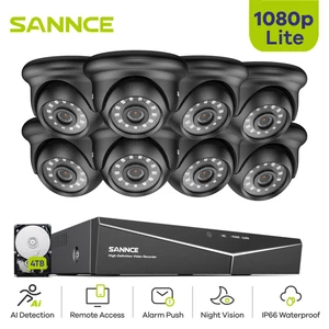 SANNCE 8CH 1080P Caméra Surveillance DVR Système Sécurité Vision Nocturne IP66