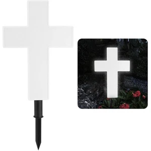 1/3/5PCS Solar Power LED Cross Light Eternal Memorial Lamp Garden Cemetery US - Picture 1 of 10