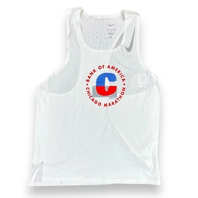 Nike Men's AeroSwift Running Singlet BOA Chicago Marathon 2023 White FD2692-100 - Image 1 of 4