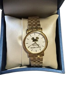 Disney Golden Ears Wrist Watch Stainless Steel Gold Finish Never Worn NIB - Picture 1 of 5