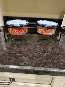 Signature Housewares Elevated Ceramic Feeding Bowls Set! - Picture 1 of 6