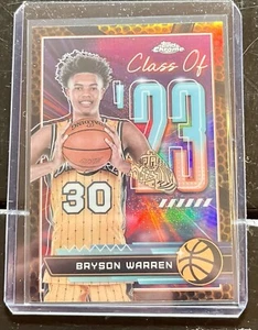 BRYSON WARREN RC TOPPS CHROME OTE ORANGE BASKETBALL REFRACTOR CLASS OF 23 SP /25 - Picture 1 of 2