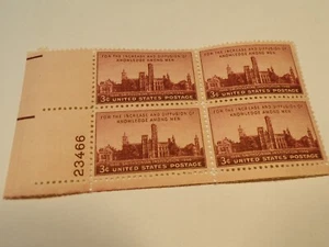 1946 - 3 Cent Smithsonian Inst. Block of Four Vintage Stamps (3944) - Picture 1 of 6