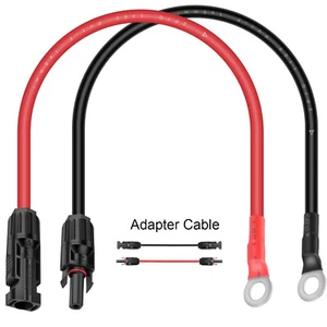 10AWG Solar Panel Connector to O Ring Adaptor Cable RV Solar Generator Charger - Picture 1 of 8