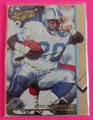 Tarjeta de fútbol americano Barry Sanders NFL 1992 llena de acción #sin estrella de los Detroit Lions casi nueva Foto 1 de 2