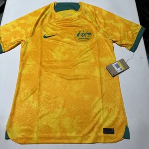 Nike Australia '22 World Cup Soccer Jersey Small New Yellow Green DN0754-719 - Picture 1 of 21