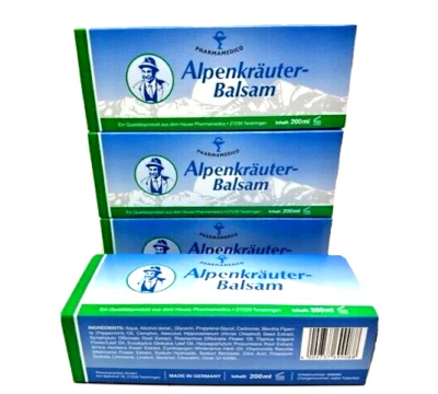 PHARMAMEDICO Alpenkräuter Massage Salbe Creme Balsam Riesentube 4x 200ml