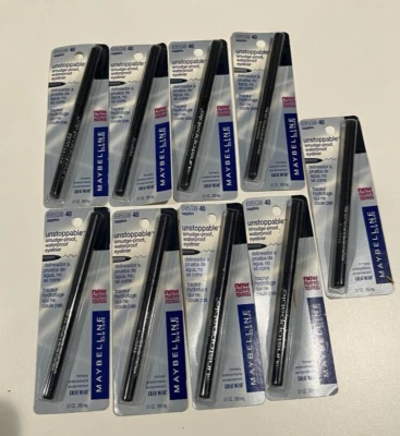 9 PCS OF MAYBELLINE UNSTOPPABLE WATERPROOF EYELINER 695GW-40 SAPPHIRE *SEE DESCR - Image 1 of 2