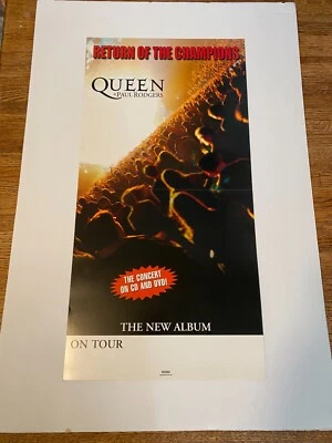 QUEEN + PAUL RODGERS "Return Of The Champions" 61cm x 30cm Promo Display Flat - Image 1 of 2