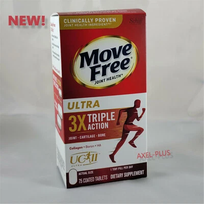 Schiff  Move Free Ultra 3X Triple Action  75 Tablets NEW ! - Image 1 of 2