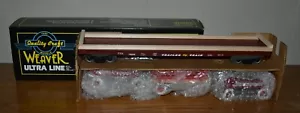 BRAND NEW! Weaver 50' TTX Trailer Train Flatcar with Radio Flyer Wagon Loads - Picture 1 of 3