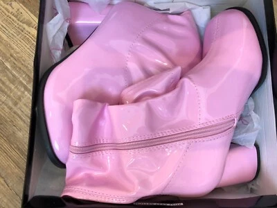 NIB Ellie Shoes Psycho Candy Pink GoGo Baby Boots US Size 7 - Image 1 of 4