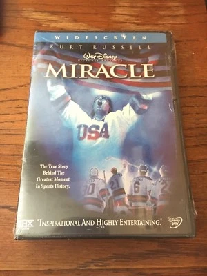Miracle DVD 2004 Disney movie Kurt Russell hockey sports 1980 Winter Olympics PG - Image 1 of 3