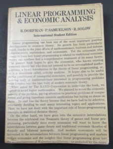 LINEAR PROGRAMMING & ECONOMIC ANALYSIS by R. Dorfman McGraw-Hill 1958 PB - Picture 1 of 8