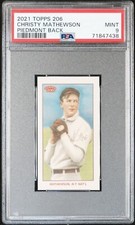 2021 Topps 206 Christy Mathewson Piedmont Back PSA 9
