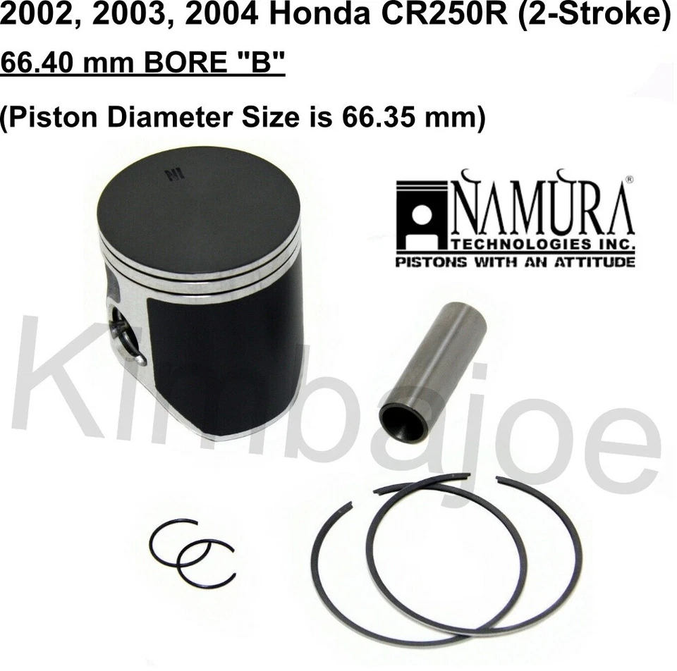 Honda CR250R CR 250 R 2002 2003 2004 66,40 mm diámetro "B" Namura Moly kit de pistón Foto 1 de 1