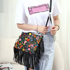 Women Personality Rose Printing Tassel Bag Shoulder Crossbody Handbag Mobile Bag