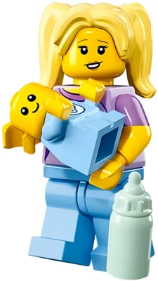 LEGO SERIES 16 BABYSITTER MINIFIG SET cmf 71013 minifigure baby bottle BRAND NEW - Image 1 of 3