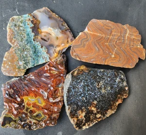 26.06 oz (739 gr) Lapidary Slabs, Cabbing Slabs, Rock Slabs Lapidary, Slabs for - Picture 1 of 22