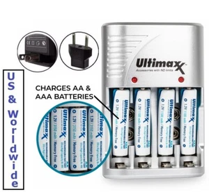 3100mAh 4AA AKKU + 110-240V LADEGERÄT FÜR SONY DSC-H1 - Bild 1 von 4