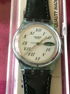Reloj de pulsera SWATCH Gent VERDE LACA (GM709) - NUEVO/REEDICIÓN-Cuero verde/fecha/día de semana  - Imagen 1 de 6