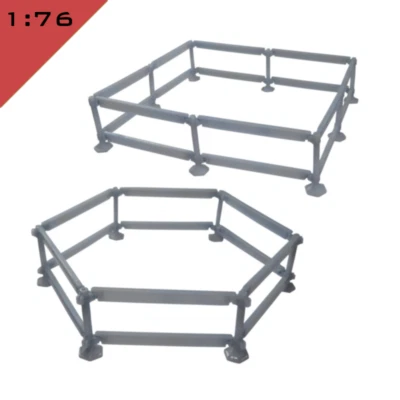 3D PRINTING CORNER 3D-gedrucktes VERKEHRSSPERREPLATINENSYSTEM 1:76, OO Modell Miniatur Landschaft Layout