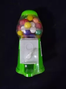 New, 90's Collectible, 6-1/4" Green Gum Ball Machine Bank, Factory Sealed - Picture 1 of 8