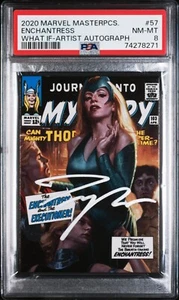 PSA 8 2020 Marvel Masterpieces Enchantress What If Artist Auto Palumbo/10 - Imagen 1 de 2