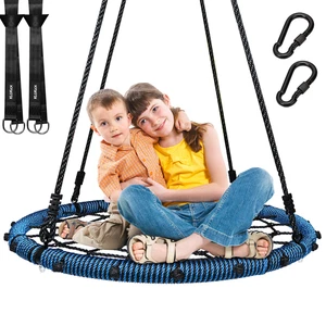 45" Flying Web Baumschaukel für Kinder Erwachsene Outdoor Spielset mit Aufhängegurten - Bild 1 von 12
