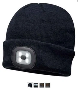 Unisex LED Beanie Mütze mit USB Akku 5 Stunden Hochleistungslicht - Bild 1 von 5