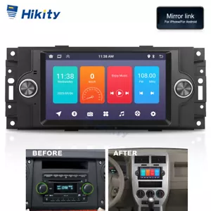 32G per Dodge RAM Jeep Grand Cherokee Chrysler Android 13 autoradio GPS NAVI BT - Foto 1 di 24
