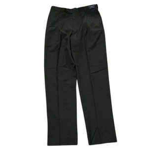 Austin Reed Black Worsted Wool Pleated Trouser Pants Mens Size 34R NEW Unhemmed - Picture 1 of 15