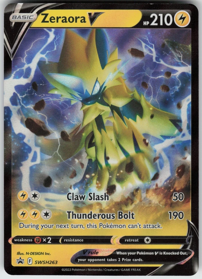 UR-01 Holo Zeraora V - SWSH263 Promo SWSH: Sword & Shield Promo Cards - Image 1 of 1