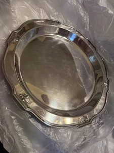 AMBASSADOR 1847 ROGERS BROS 13 “ Deep Round Tray - Picture 1 of 7